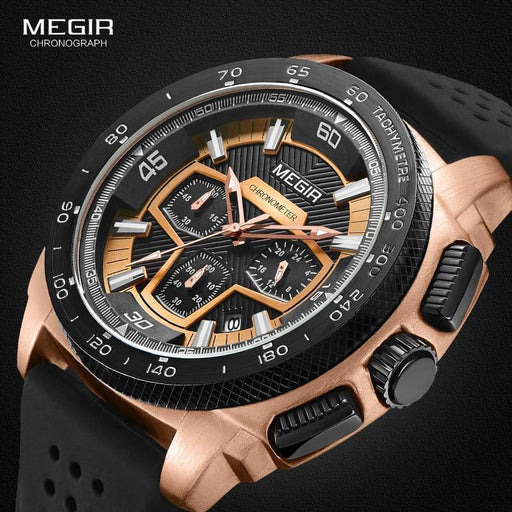Elegant Sport Mens Watches Modern Luxury Silicone Band Waterproof Fashion Quartz Luminous Unique Design Wristwatch For Man