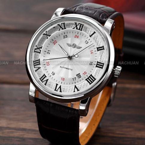 Modern Men Fashion Watch Sport Analog Military Leather Wristwatches Round Classic Design For Mens