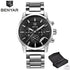 Sport Business Chronograph Steel Men Watches Top Luxury Quartz Male Analog Fashion Watchwrist