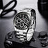 Luxury Men Watches Scratch Resistant Full Stainless Steel Strap Waterproof Sport Quartz Watch Men Fashion Date Clock Chronograph