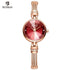 Small Fashion Round Womens Watch Quartz Luxury Rose Gold  Shine Color Waterproof WristWatch For Women