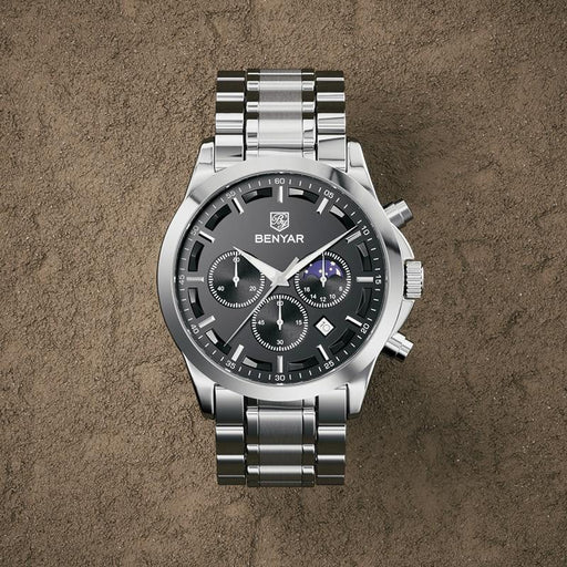 Mens Stylish Chronograph Watch Sport Quartz Clock Luxury Movement Analog Fashion Business Waterproof Watches