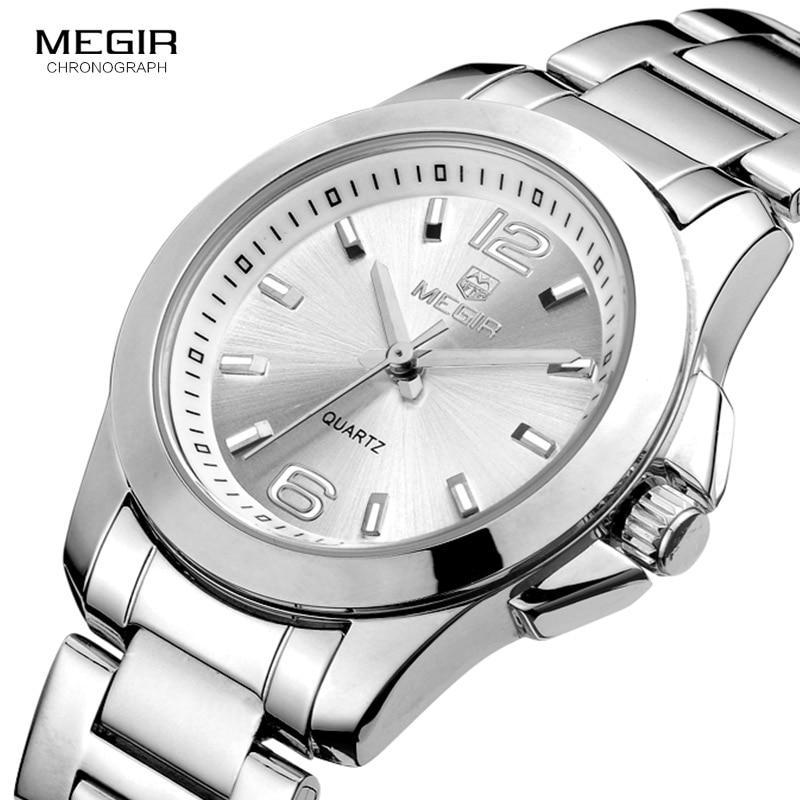 New Silver Round Women Watch Waterproof Quartz Wristwatch Modern Shine Style For Women's