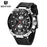 Multifunction Luxury 2021 Men's Watch Quartz Genuine Leather Strap Sport Chronograph Waterproof Men Wrist Watch