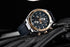 Multifunction Luxury 2021 Men's Watch Quartz Genuine Leather Strap Sport Chronograph Waterproof Men Wrist Watch