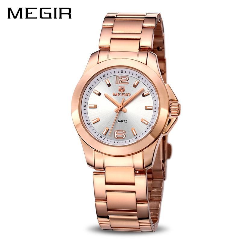 Luxury Gold Rose Women Watches Elegant Modern Waterproof Analog Wristwatch Stylish Design For Womens