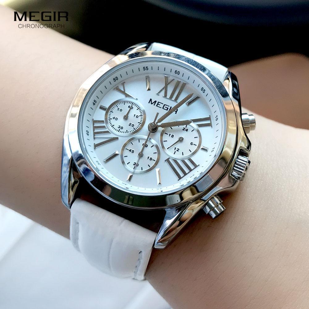 New Luxury White Women Watch Modern Sport Design Quartz Waterproof Wristwatch Business Style For Women