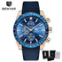 2021 Blue Men Watch Luxury Design Watches Silicone Band Male Wrist Watches Men's Chronograph Round Watch