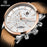 New Luxury Men Watches Chronograph Sports Watches Waterproof Casual Sport Leather Strap Quartz Men's Wrist Watch