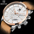 New Luxury Men Watches Chronograph Sports Watches Waterproof Casual Sport Leather Strap Quartz Men's Wrist Watch