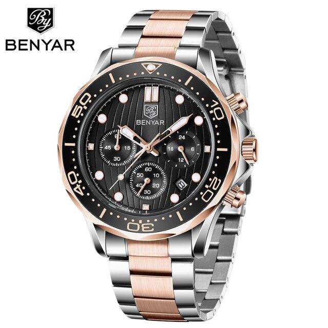 Luxury Sport Mens Watches Quartz Stylish Wrist Watch For Men Chronograph Waterproof and Scratch Resistant