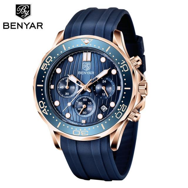 Luxury Sport Mens Watches Quartz Stylish Wrist Watch For Men Chronograph Waterproof and Scratch Resistant