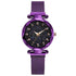 Luxury Simple Women Watches Quartz Magnetic Wristwatch Fashion Starry Sky Design Watch For Women