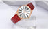 Elegant Brown Women Watches Luxury Round Design Waterproof Leather Strap Wrist Watch