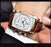 Classic Rectangle Waterproof Case Vintage Design Luxury Watches Leather Strap Business Casual Analog Wrist Watch For Men