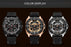 Elegant Sport Mens Watches Modern Luxury Silicone Band Waterproof Fashion Quartz Luminous Unique Design Wristwatch For Man