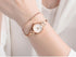 Luxury Small Silver Women Watch Modern Bracelet Wristwatch Quartz Waterproof Mini Round Design