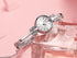 Luxury Small Silver Women Watch Modern Bracelet Wristwatch Quartz Waterproof Mini Round Design