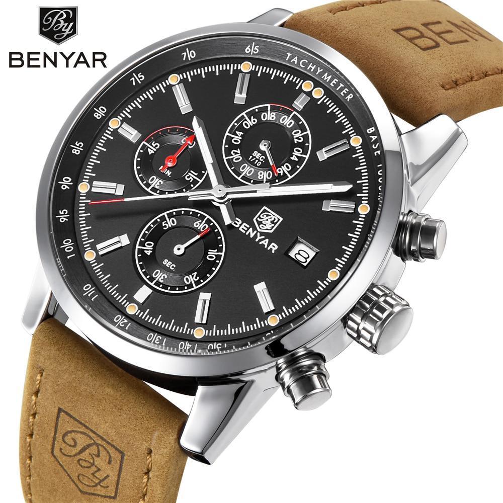 New Top Luxury Mens Watch Quartz Clock Waterproof Classic Automatic Chronograph Military Wrist Watches for Men