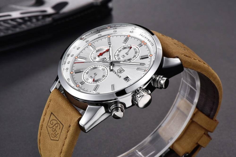 New Top Luxury Mens Watch Quartz Clock Waterproof Classic Automatic Chronograph Military Wrist Watches for Men