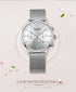 Multifunctional Black Luxury Women Watch Fashion Quartz Business Style Stainless Steel Strap Wrist Watch