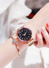 Luxury Simple Women Watches Quartz Magnetic Wristwatch Fashion Starry Sky Design Watch For Women