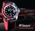 2021 Fashion Black Red Sport Mens Watches Luxury Luminous Hands Watch Elegant Leather Strap Design