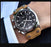 Mens Military Army Watches Analog Chronograph Watch Genuine Leather Strap Sports Casual Waterproof Male Quartz Wristwatch