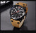 Mens Military Army Watches Analog Chronograph Watch Genuine Leather Strap Sports Casual Waterproof Male Quartz Wristwatch