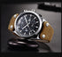 Mens Military Army Watches Analog Chronograph Watch Genuine Leather Strap Sports Casual Waterproof Male Quartz Wristwatch