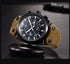 Mens Military Army Watches Analog Chronograph Watch Genuine Leather Strap Sports Casual Waterproof Male Quartz Wristwatch