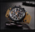 Mens Military Army Watches Analog Chronograph Watch Genuine Leather Strap Sports Casual Waterproof Male Quartz Wristwatch