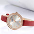 2021 Luxury New Fashion Womens Watch Waterproof Quartz Wristwatch Crystal Round Design Modern Leather Strap