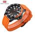 Sport Orange Mens Watch Waterproof Quartz Analog Watches Fashion Silicone Strap Classic Design For Men