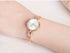 Small Fashion Round Womens Watch Quartz Luxury Rose Gold  Shine Color Waterproof WristWatch For Women