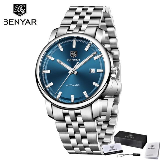 Classic New Sport Watch Top Luxury Automatic Mechanical Male Watches Water Resistent Genuine Leather Casual Men Wristwatch