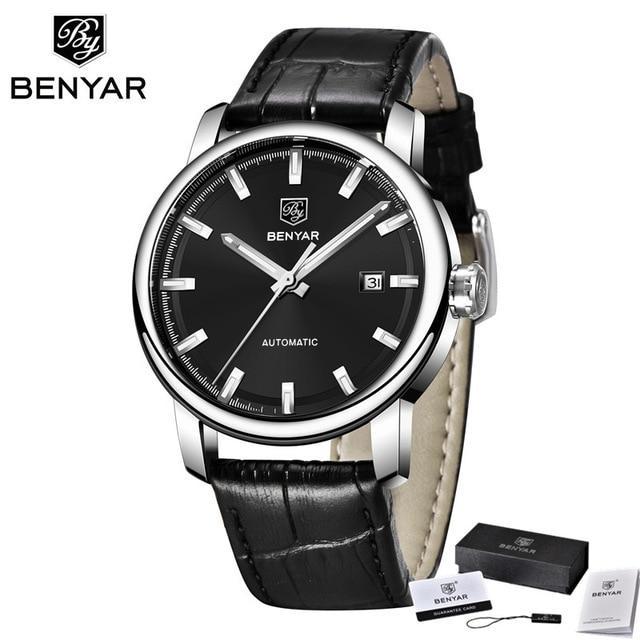 Classic New Sport Watch Top Luxury Automatic Mechanical Male Watches Water Resistent Genuine Leather Casual Men Wristwatch