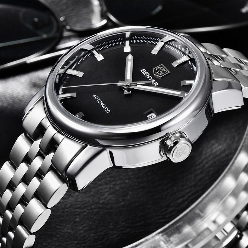 Classic New Sport Watch Top Luxury Automatic Mechanical Male Watches Water Resistent Genuine Leather Casual Men Wristwatch