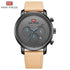 Fashion Multifunctional Mens Watches Sport Quartz Round Analog Watches Modern Leather Strap Design