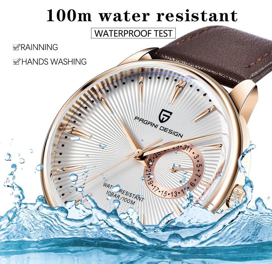 New Simple Luxury Mens Quartz Watch Casual Leather Strap Design Waterproof Comfortable Wrist Watch For Men