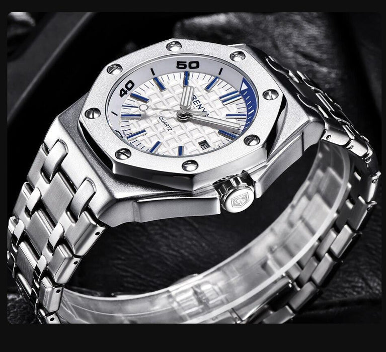 Luxury Stainless Steel Quartz Watch Men Military Watch Causal Fashion Excellent Wristwatch