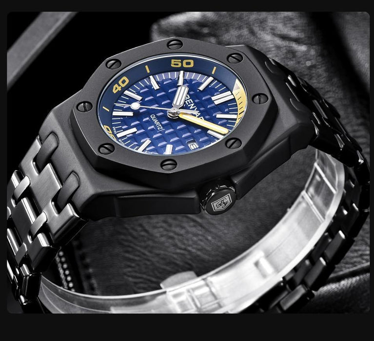 Luxury Stainless Steel Quartz Watch Men Military Watch Causal Fashion Excellent Wristwatch