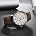 New Simple Luxury Mens Quartz Watch Casual Leather Strap Design Waterproof Comfortable Wrist Watch For Men