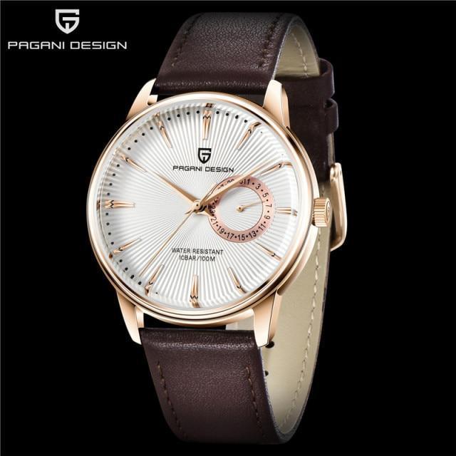 New Simple Luxury Mens Quartz Watch Casual Leather Strap Design Waterproof Comfortable Wrist Watch For Men