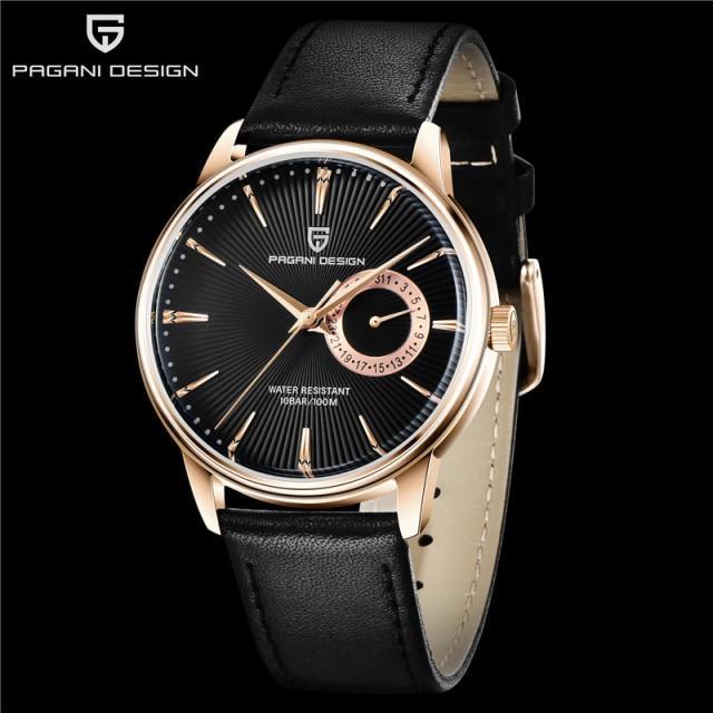 New Simple Luxury Mens Quartz Watch Casual Leather Strap Design Waterproof Comfortable Wrist Watch For Men