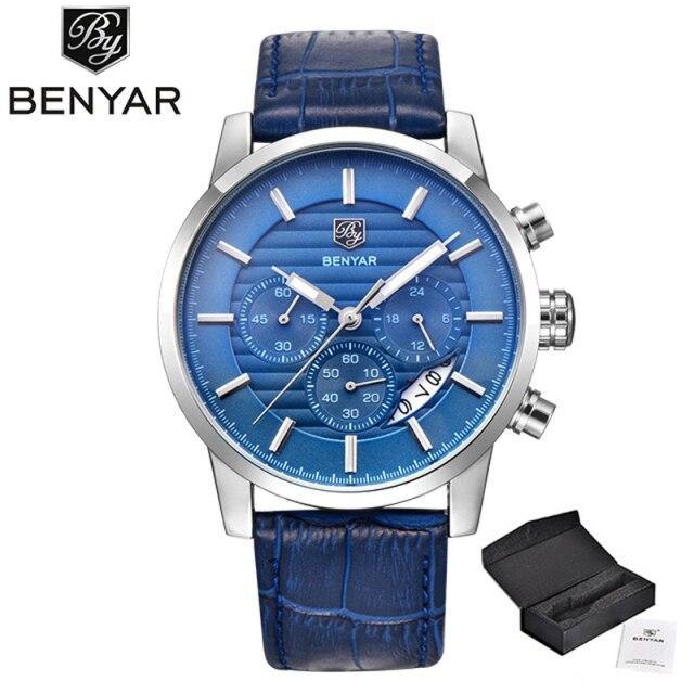 Luxury Men's Business Watches Fashion Watch Waterproof For Men's Casual Sport Leather Strap