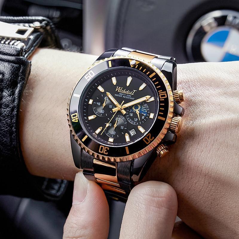 2021 New Men's Elegant Watch Waterproof And Scratch Resistant Stylish Stainless Steel Durable Wrist Watch