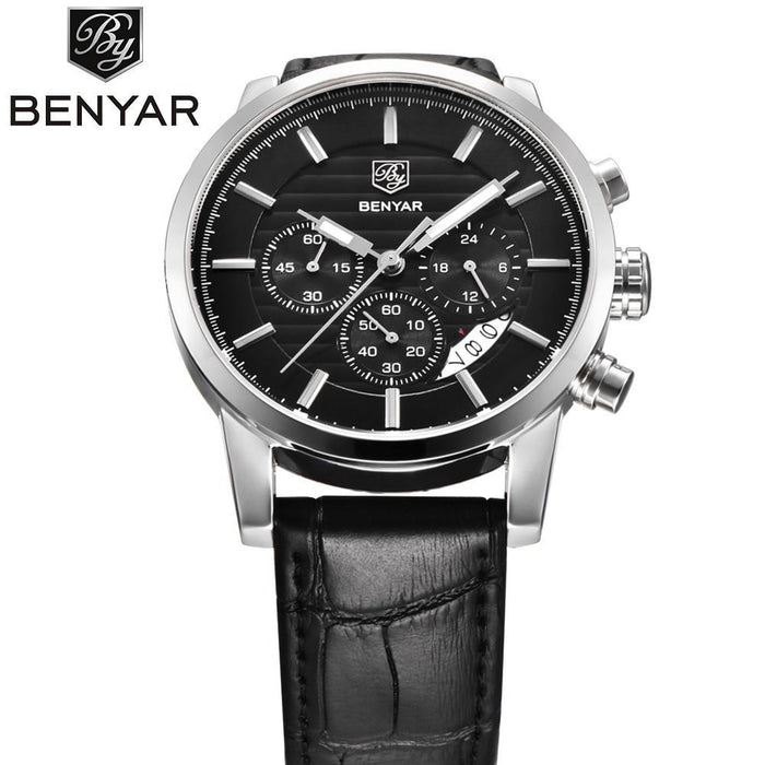 Luxury Men's Business Watches Fashion Watch Waterproof For Men's Casual Sport Leather Strap