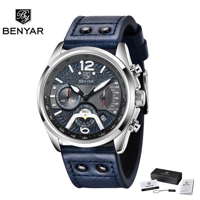 New Men Watch Top Sport Design Waterproof Men Quartz Military Wristwatch  Leather Strap Analog Men Watch