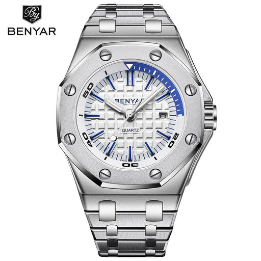 Luxury Stainless Steel Quartz Watch Men Military Watch Causal Fashion Excellent Wristwatch